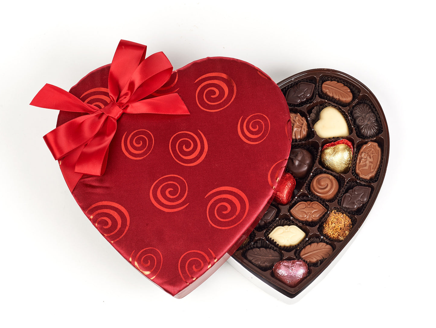 Love is Sweet Collection, red satin heart boxes